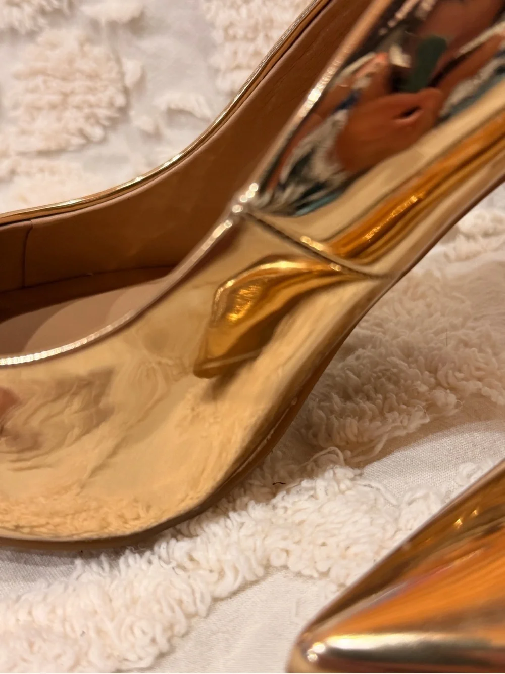 INC International Concepts Metallic Gold Pointed-Toe Stiletto Pumps 688
